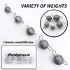 Fishing Accessories 50Pcs Cannonball Weights Sinkers With Tackle Box Quick Set Up Jig Head Ball Sinker Cheburashka Weight for Bass Trout 230808