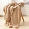 Blanket Nordic Wool Sofa Tassel Knitted Ball Super Warm Cozy Throw For Office Siesta Air conditioner Bedspread Bedding 230809