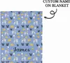 Blankets Swaddling Customized name blankets for boys girls infants and women and customized giraffe wool throw blankets for children's bedroom decoration Z230809