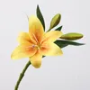 Flores decorativas 5 pçs Artificial Lily Bouquet Simulação Flor Para Decoração De Casamento Sala De Estar Decoração De Escritório Presente Amigos