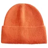 M597子供向けの新しい秋の冬の帽子を編むキャンディーカラースカルキャップ