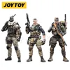 Figuras militares 1/18 JOYTOY Action Figure 3PCS/SET Freedom Militia Trio Anime Collection Model Toy 230808
