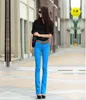 Dames Jeans Vrouwen Effen Lage Elastische Taille Flare Broek Vrouwelijke Herfst Vrouw Zomer Stretch Bodycon Slanke Broek