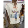 Hip Hop Tee T Shirts Hip Hop Sleeveless Men's Plus Tees Quality Cartoon Printed T-shirt Top CXG23080912