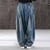 Women's Pants Capris New oversized jeans for women's denim casual crossover pants for women's retro harem pants Trousers Bloomers 2023 Mom wide leg jeans Z230809