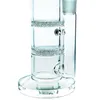 Glass Hohaw Bongダブル焼結ディスクトルネードダブドリルリグPERCサイドドリルGB-444-1