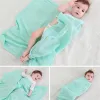 Infant Baby Hole Blankets Swaddle Wrap Newborn Blankets Muslin Crochet Cotton Air Conditioning Sleeping Bag Stroller BlanketZZ