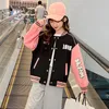 Kurtki Teen Girls Spring Autustwa Fashion Bomber Kurtki dla dzieci streetwear baseball mundur sportowy płaszcz luźne studenci odzieży wierzcha 8 10 12 14y 230808