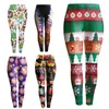 Женские леггинсы 2023 Рождественские женщины зимние теплые брюки Высокие эластичные и удобные плюс Szie Gingerbread Man Print