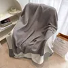 Blankets Throw Plaid Blanket Brand Designer Cashmere Blanket for Beds Sofa Fleece Knitted Wool Blanket Home Office Nap Portable Scarf 230809