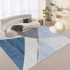 Lätt lyxig geometriska mattor vardagsrum mjukt flanell matta nordisk minimalistisk stil lounge matta tvättbara mattor för sovrum dekor hkd230809