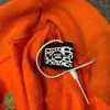 Sp5der 555555 Sudadera con capucha Young Thug Chándal con estampado de espuma 3d 555555 Sudaderas con capucha Spider Web Six 5 Naranja Sudaderas con capucha Conjunto de pantalones de chándal