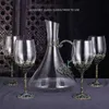 Vintage émail couleur rouge verre à vin cristal verre gobelet DECANTER SET verre à vin champagne verres à vin whisky tasse tasses à boire HKD230809