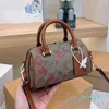 Cherry Print Tote Bag Shoulder Lady Luxurys Boston Bag Letter Women Mini Pillow Bag Fashion Classic Purse Handbag Crossbody