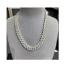 Hot Sale Moissanite Jewelry Sier Vvs Moissanite 12mm Cuban Chain Necklace