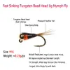 Baits Lures Bimoo 18pcs box 16 Tungsten Bead Head Jig Nymph Fly Epoxy Pheasant Tail Fast Sink Barbed Wet Euro Trout Fishing 230809