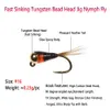 Przynęty Przynęty Bimoo 18pcs Box 16 Tungsten Bead Head Jig Nymph Fly Epoksydowy Ogon Bażanta Szybki zlewozmywak Mokry Euro Pstrąg 230809