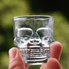 6st 45 ml Skull Head Shot Glass Clear Crystal Skull Head Glass Cup For Whisky Wine Vodka Bar Club Beer Steins Halloween Gift HKD230809