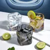 Transparent Glass Cup Whisky Cocktail Vodka Wine Beer Glass Cup Creative Espresso Coffee Mug Milk Cup HKD230809