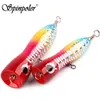 Baits Lures Spinpoler 8cm 10cm Wooden Popper Trolling Bait Boat Fishing Lure GT Surface Popping Stickbait Saltwater Tackle Pesca 230809
