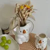 Vaser ins söta koala retro keramisk potten saftig dekoration penna hållare skrivbord förvaring enkel kreativ heminredning