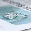 Cluster Ringen Veryins Ovale Moissanite Verlovingsring Vintage Wit Goud Halve Eeuwigheid Bruiloft Voor Vrouwen Belofte Bruidsverjaardag Cadeau