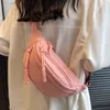 Sacs de taille rouge rose sac de poitrine pour femmes hommes grande capacité voyage bandoulière femme demi-lune ceinture sac dames quotidien rue Fanny Packs 230809