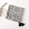Scarves Elegant Fashion Spring And Summer Cotton Linen Scarf Women's Visual Korean Style All-Matching Long Plus-Sized Shawl Dual-Use