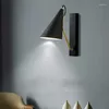 Candeeiro de parede minimalista moderno LED nórdico criativo quarto cabeceira preto e branco ferro escritório bar mesa