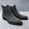 Bottes hommes daim cheville formel décontracté chaussures hautes anti-dérapant respirant pour la mode en plein air homme Zapatillas Hombre livraison directe