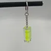 Mini porte-clés jauge de niveau perles horizontales couleur verte niveau à bulle bulle niveau à bulle carré niveau cadre accessoires