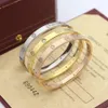 Love Womens Bijoux créateur bracelet Luxury Bijoux Ensemble Womans Womans Gold Plate Bijoux avec 5 bracelets en grains en acier en titane en diamant ne jamais se débarrasser de la mode 6 mm de largeur