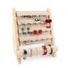 Sieraden Zakjes Hout Houten Oorbel Armband Rack Ketting Horloge Standhouder Schildersezel Showcase Display Organizer Voor Desktop Lade