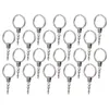 Keychains 20pcs Key Chain Fashionable Lost-proof Metal Chains (Nickel Color)