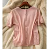 Women's Sweaters Knit Sweater Korean Clothes Cute For Women Short Sleeve Pullover Jumper Female Pink Knitting Tops