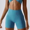 Lu Align Yoga Trajes de limón CUTIES Cintura alta Scrunch Gym Shorts Mujer Verano Alphalete Amplificar el control de la barriga Push Up Medias de ciclismo 230412 2024