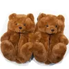 Slippers Dames Fulffy Teddy Bear Thuis Warm Bont Slides Winter Slip On Animal House Schoenen 230808