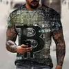 T-shirts pour hommes Motif 3D T-shirt d'été explosif à manches courtes Streetwear de tous les jours