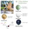 Andra evenemangsfestleveranser 122st Happy Birthday Balloons Arch Garland Kit Navy Blue Green Gold White Neutral Balloon For Baby Shower Wedding Bride Baptism 230808