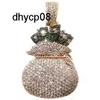 Designer Jewelry AAA Gems Newest Custom VVS Moissanite Iced out 10k 14K Gold Custom Prong Setting Money Bag Pendant