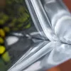 Серебряная прозрачная стойка вверх алюминиевые мешки с фольгой, запечатываемая тепловая уплотненная уплотнение пластиковое оконное пакет для хранения пищи для упаковочного мешка LX1409