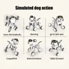 Elektrische/RC-dieren grappig RC Robot Electronic Dog Stunt Dog Voice Command Touch-Sense Music Song Robot Dog For Boys Girls Children's Toys 18011 230808