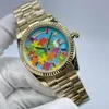 Orologio classico Lussuoso quadrante a sega circolare da 36 mm con lunetta meccanica automatica in acciaio inossidabile