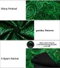 Herenvesten Heren Luxe Bronzing Vest Voor Heren Zakelijk Groen Zwart Paisley Gilet Mode Stropdas Pochet Manchetknopen Rood