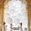 5/10/12/18/36 Inch White Balloons Birthday Wedding Arch Wreath Decoration Baby Shower Chrome Metal Gold Latex Balloon Wholesale HKD230808