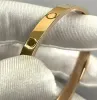 Designer Armband Titanium Steel Classic Fashion Mens and Womens 18K Gold Jewelry Valentines Day Gift Rose Fujv