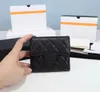 10A Classic High Quality Leather Folding Wallet with Box Luxury Designer Wallet Women's Wallet Pure Credit Card Holder Passport Holder 011