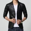 Herrenjacken Herren PU Kunstleder Blazer Jacke Frühlings- und Herbst -Modeanzug Slim Fit Motorcycle Herren Outwear 230809