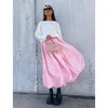 Skirts 2023 Women's Balloon Skirt Satin Temperament Design Tutu Elegant Luxury Clothing Vestidos