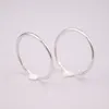 Hoop Earrings Real Pure 925 Sterling Silver 1.8mm Wide Glossy Circle For Woman Gift Diameter :25mm